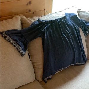 Blue Flowy Top